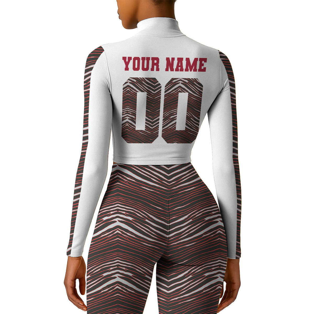 Premium NFL ATL Long-Sleeve Crop Top Sports Jacket and Leggings V1 NMD TTV