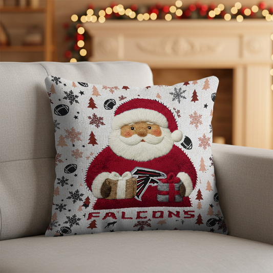 Premium NFL ATL Santa Christmas Pillow V1 NMD TTV
