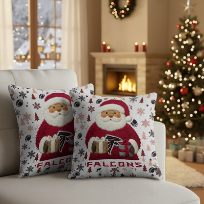 Premium NFL ATL Santa Christmas Pillow V1 NMD TTV