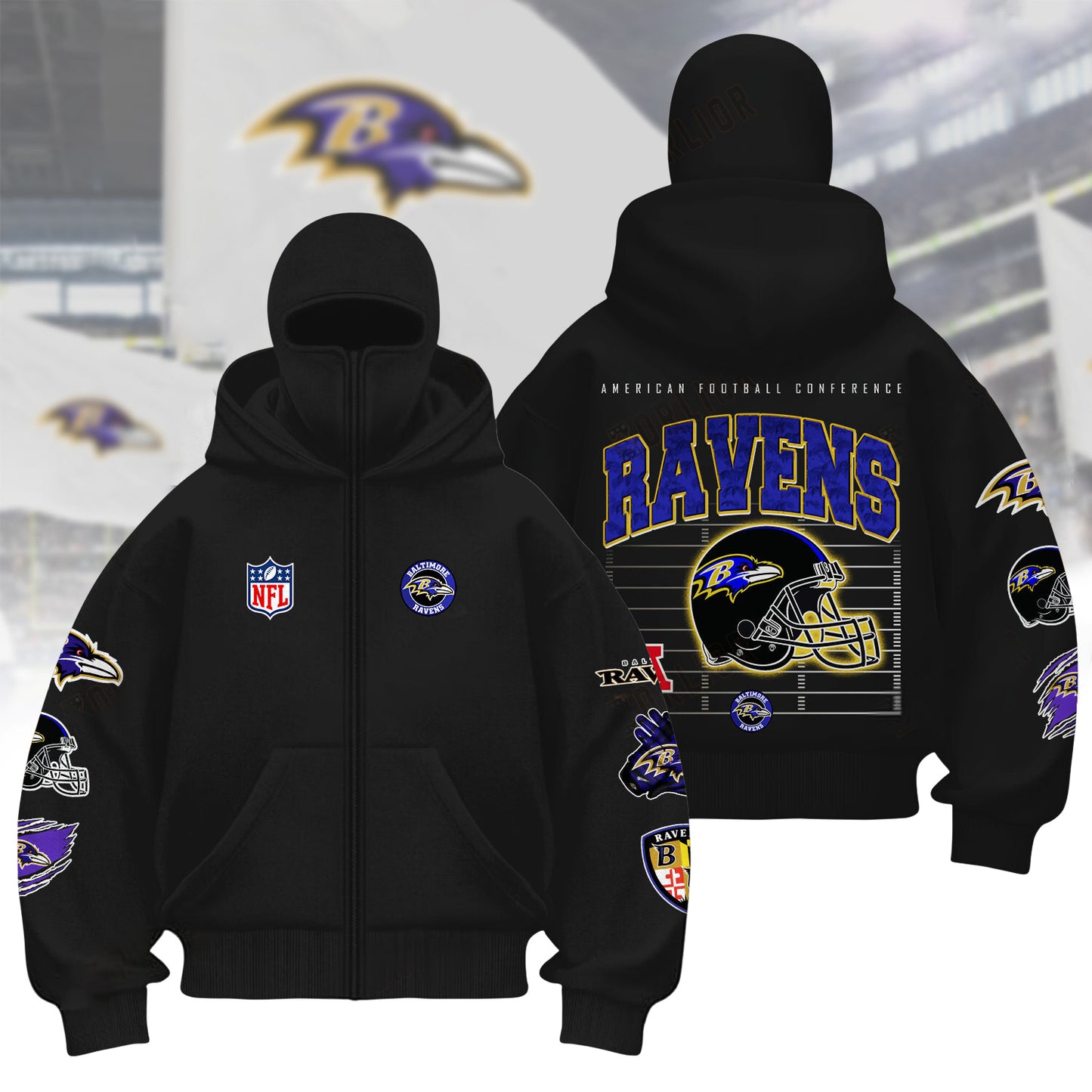Premium NFL BAL Hoodie Balaclava V1 NMD NHM
