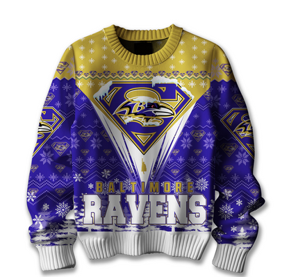 Premium NFL BAL Merry Super Christmas Sweater V1 NMD TTV