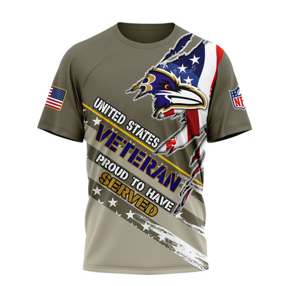 Premium NFL BAL Proud U.S. Veteran T-shirt V1 NMD TTV