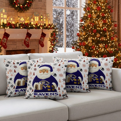 Premium NFL BAL Santa Christmas Pillow V1 NMD TTV