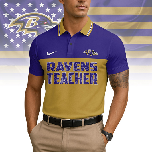 Premium NFL BAL Teacher Appreciation Polo Shirt V15 NMD TTV