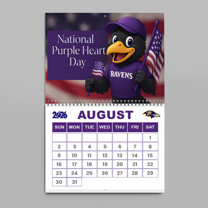 Premium NFL BAL Wall Calendar 2026 V1 NMD TTV