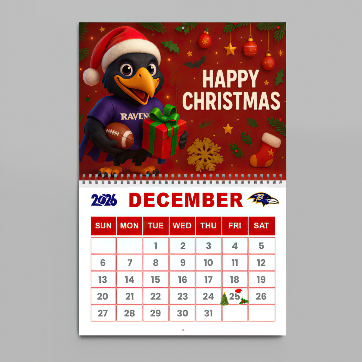 Premium NFL BAL Wall Calendar 2026 V1 NMD TTV