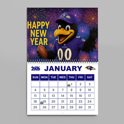 Premium NFL BAL Wall Calendar 2026 V1 NMD TTV