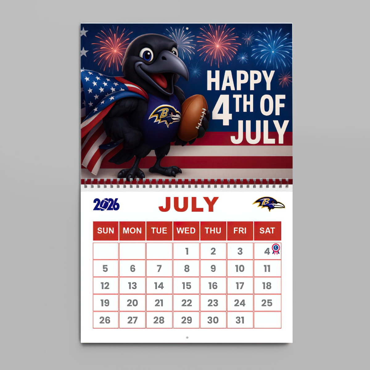 Premium NFL BAL Wall Calendar 2026 V1 NMD TTV