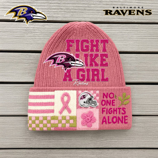 Premium NFL BAL x Fight Like A Girl Beanie Hat NDT NHM