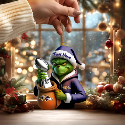 Premium NFL BAL x The Grinch Christmas Ornament V1 NMD TTV
