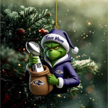 Premium NFL BAL x The Grinch Christmas Ornament V1 NMD TTV