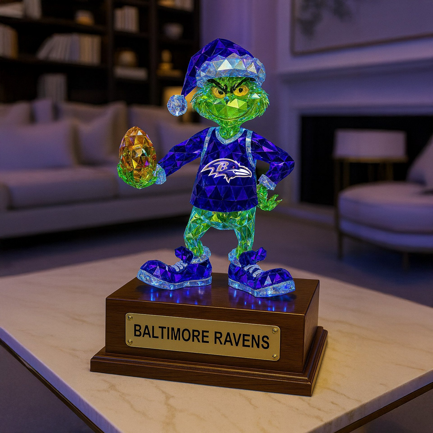 Premium NFL BR Crystal Style Desktop Ornament V1 NMD  TTV