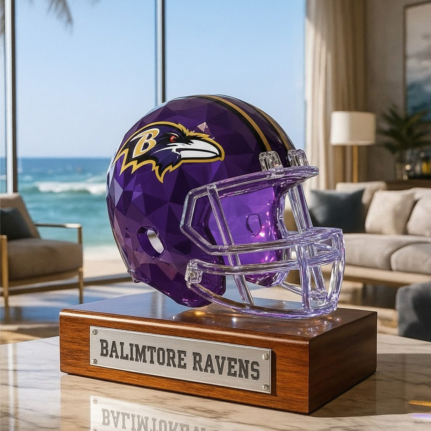 Premium NFL BR Crystal Style Desktop Ornament V1 NMD  TTV