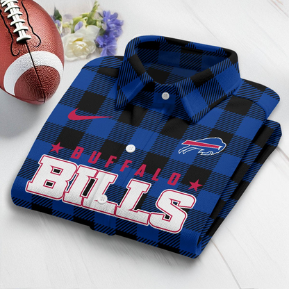 Premium NFL BUF Check Long-sleeve Casual Shirt V1 NMD TTV