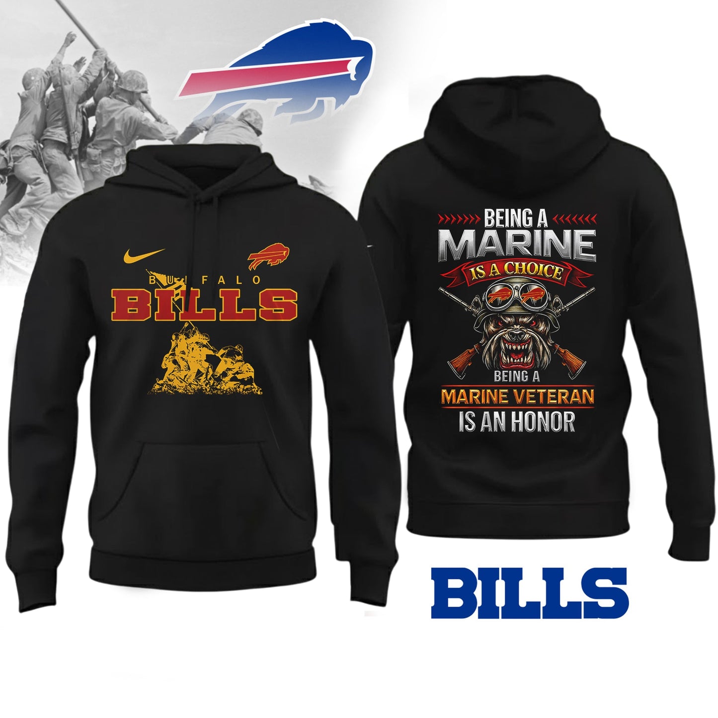 Premium NFL BUF Marine Veteran Shirt V2 NMD NHM