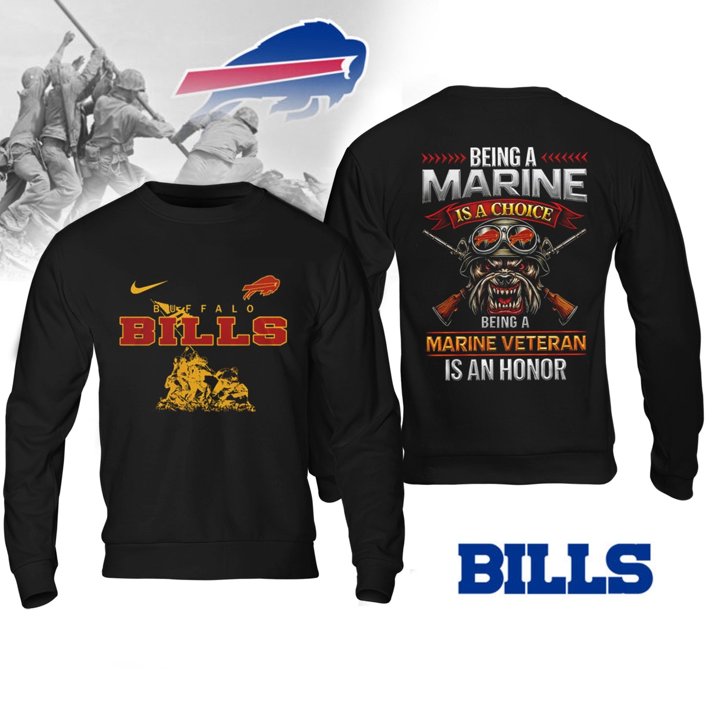 Premium NFL BUF Marine Veteran Shirt V2 NMD NHM