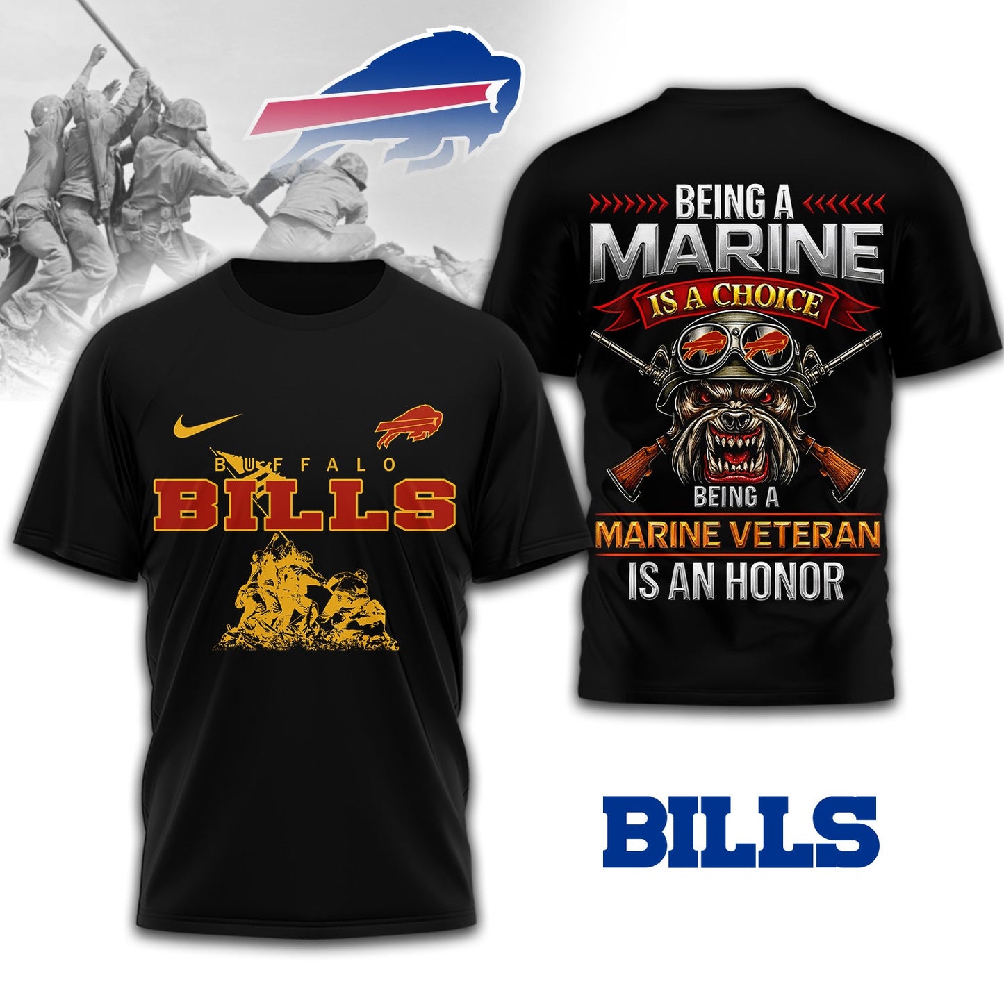 Premium NFL BUF Marine Veteran Shirt V2 NMD NHM