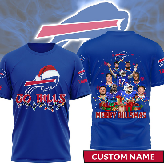 Premium NFL BUF Merry Christmas T-shirt V1 NMD TTV