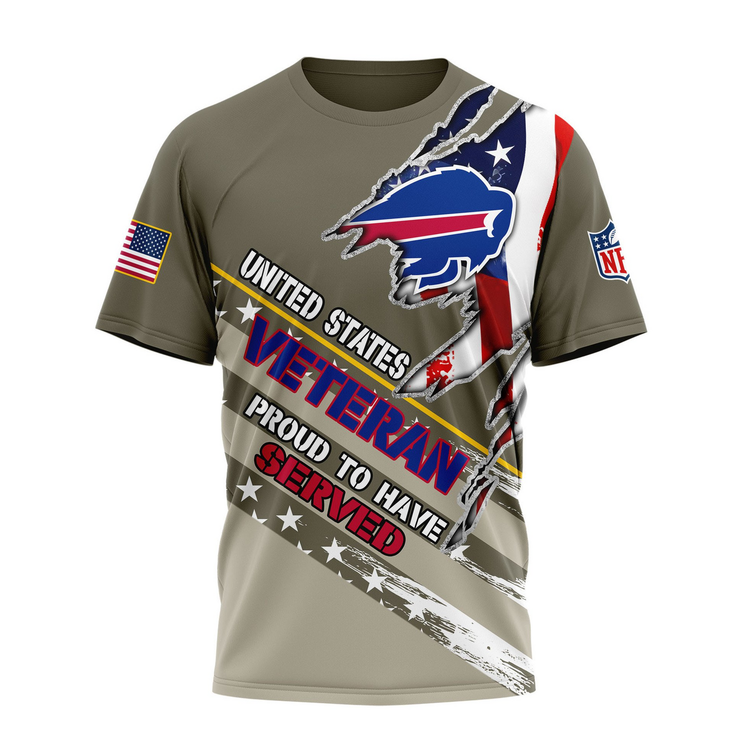 Premium NFL BUF Proud U.S. Veteran T-shirt V1 NMD TTV