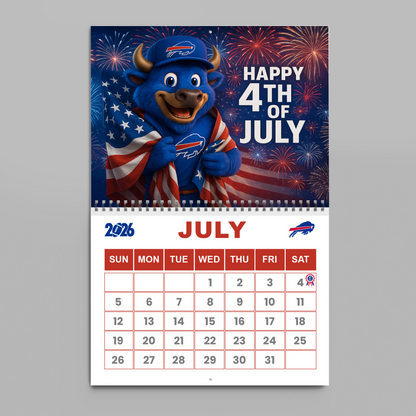 Premium NFL BUF Wall Calendar 2026 V1 NMD TTV