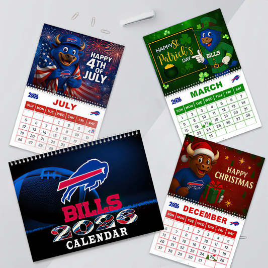 Premium NFL BUF Wall Calendar 2026 V1 NMD TTV