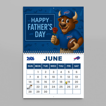 Premium NFL BUF Wall Calendar 2026 V1 NMD TTV