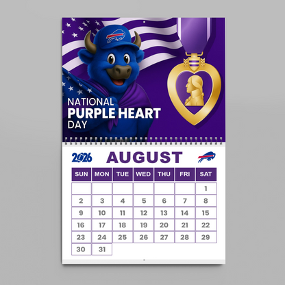 Premium NFL BUF Wall Calendar 2026 V1 NMD TTV