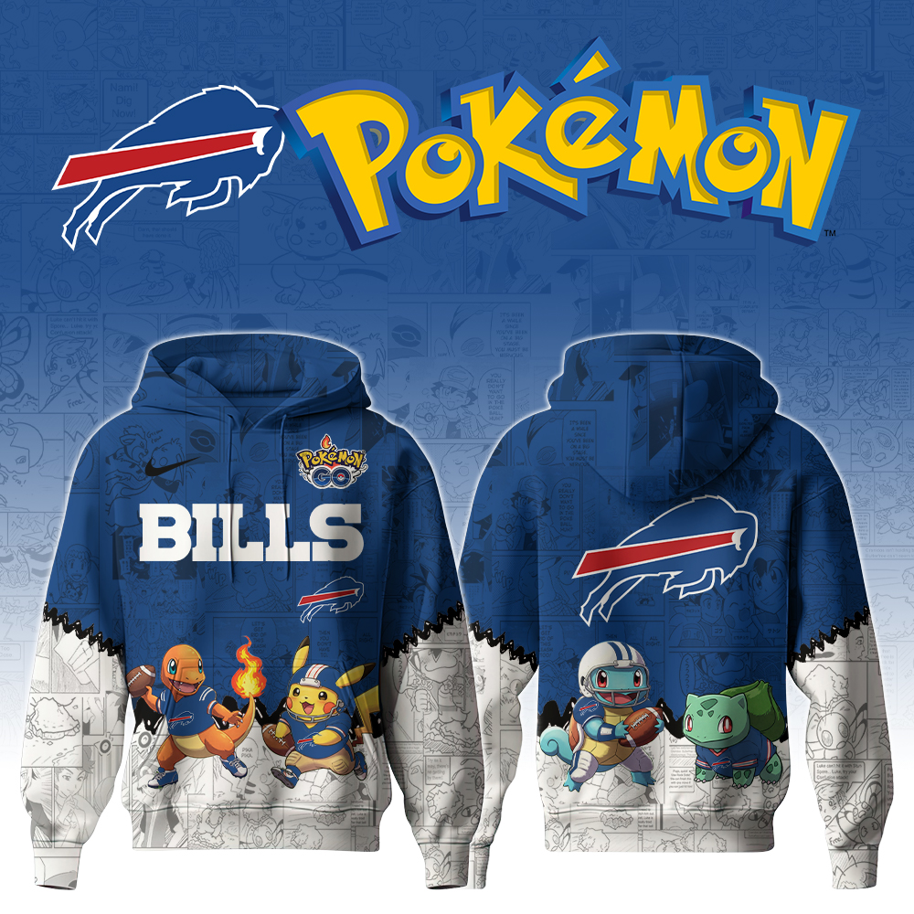 Premium NFL BUF x Pokemon Hoodie V1 NMD TTV