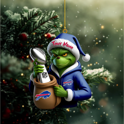 Premium NFL BUF x The Grinch Christmas Ornament V1 NMD TTV