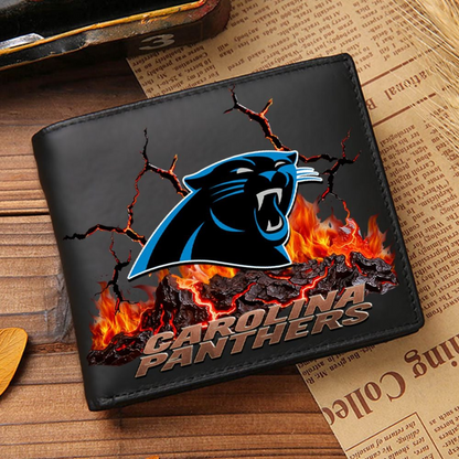 Premium NFL CAR Cracked Fire Leather Wallet V1 NMD TTV