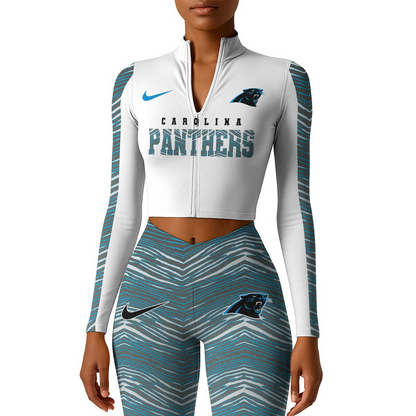 Premium NFL CAR Long-Sleeve Crop Top Sports Jacket and Leggings V1 NMD TTV