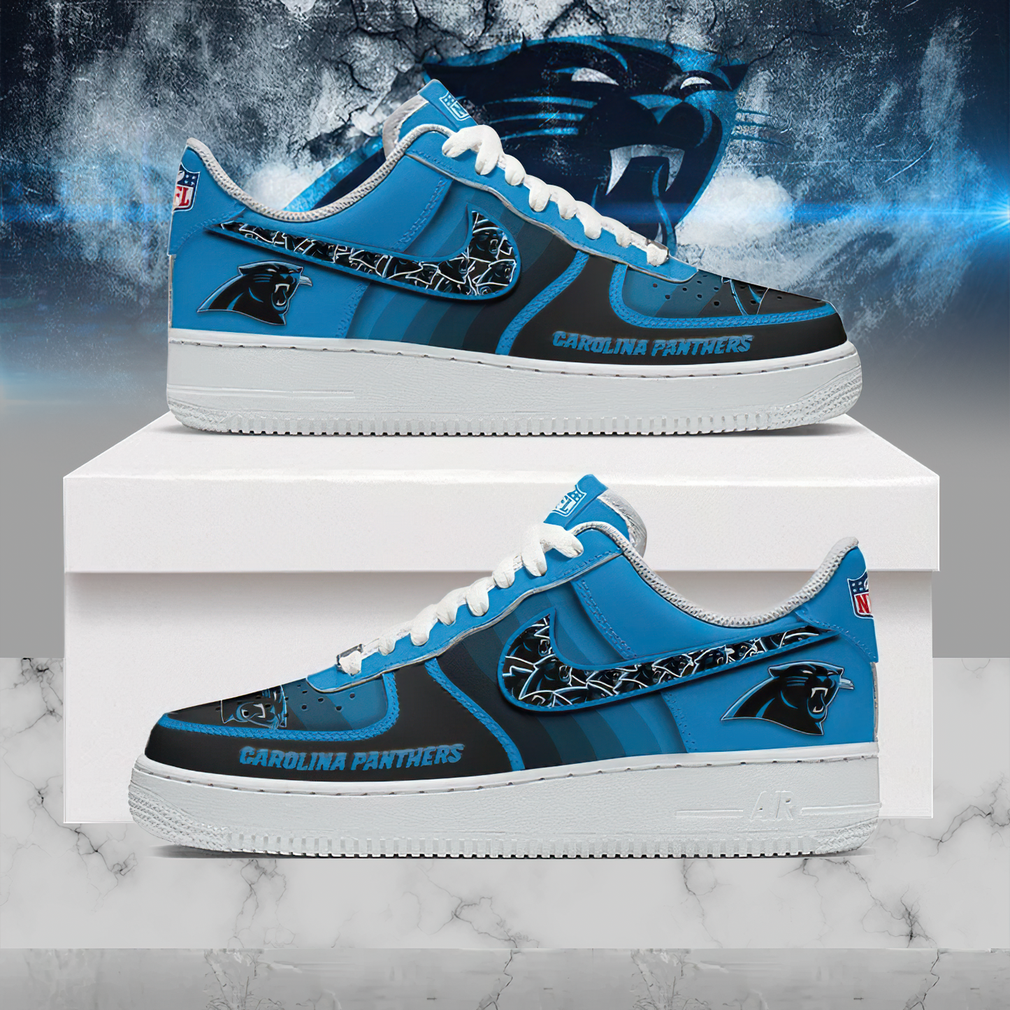 Premium NFL CAR Multicolor AF1 Sneaker V1 NMD25 TTV