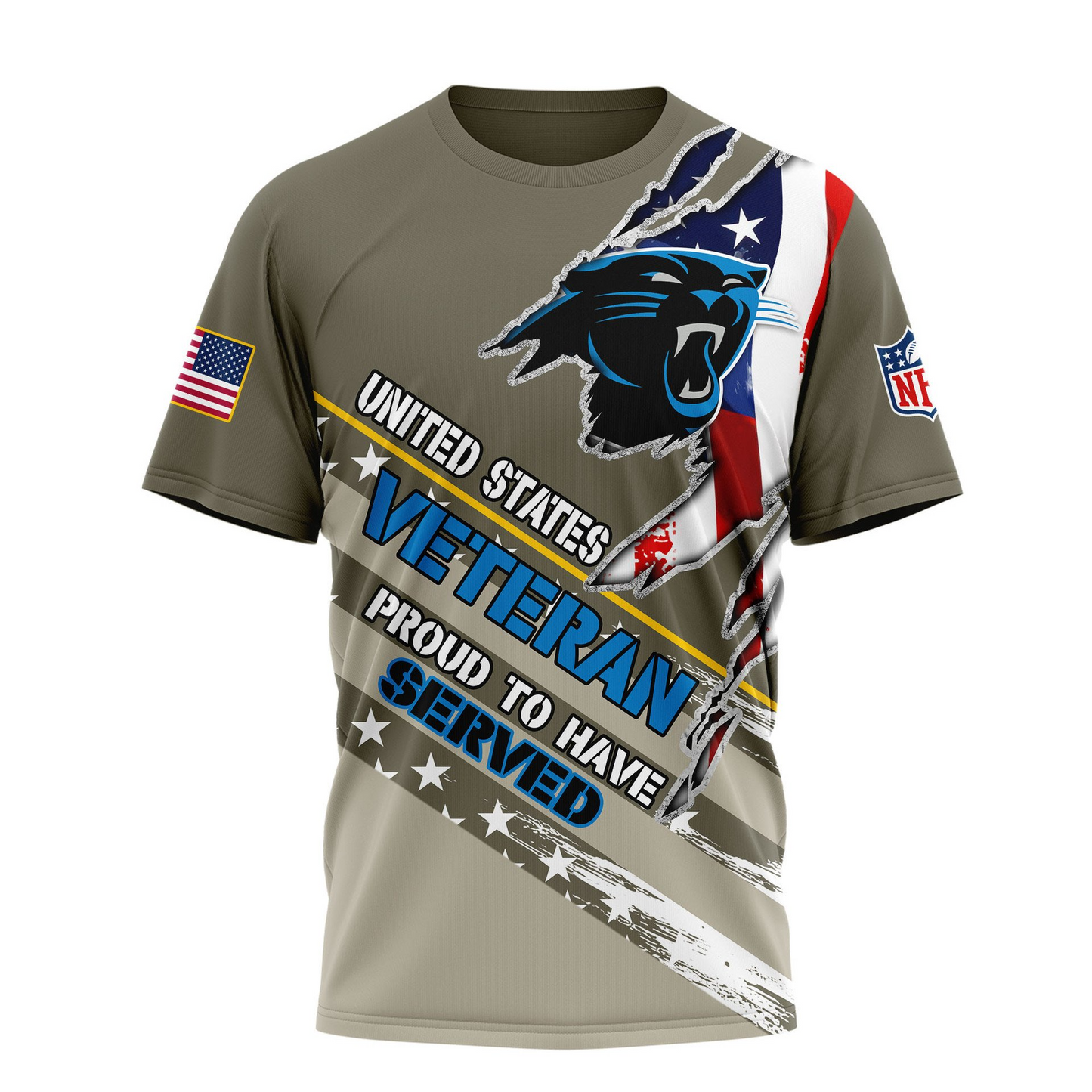 Premium NFL CAR Proud U.S. Veteran T-shirt V1 NMD TTV