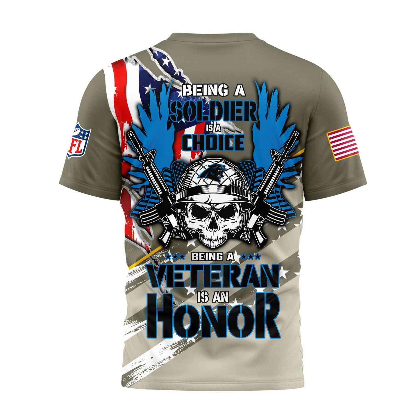 Premium NFL CAR Proud U.S. Veteran T-shirt V1 NMD TTV