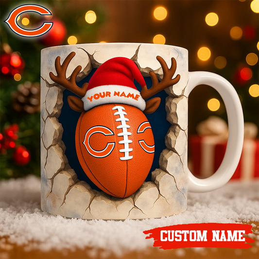 Premium NFL CHI Christmas Football Ceramic Mug V2 NMD TTV