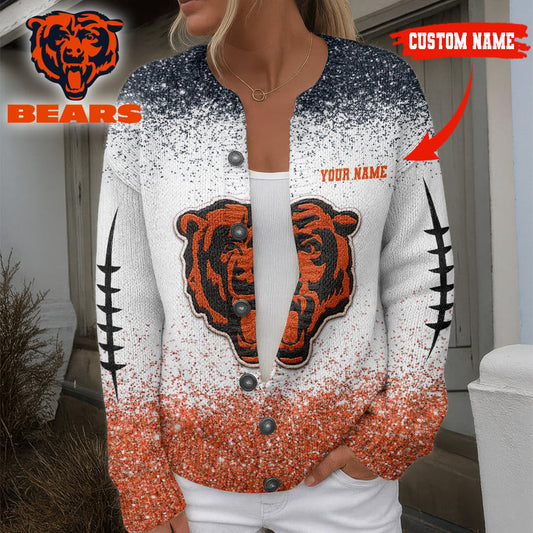 Premium NFL CHI Cozy Knit Cardigan V1 NMD NHM