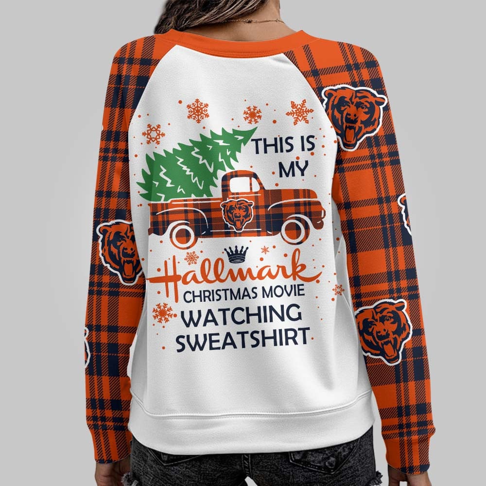 Premium NFL CHI Cozy Round Neck Raglan Sleeve Sweatshirt V1 NMD NHM