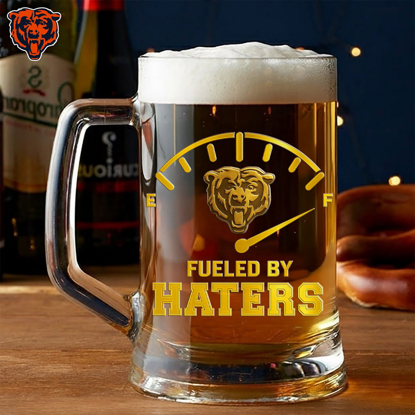 Premium NFL CHI Fueled By Haters Beer Glasses V1 NMD 031125 TTV