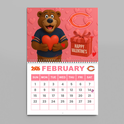 Premium NFL CHI Wall Calendar 2026 V1 NMD TTV