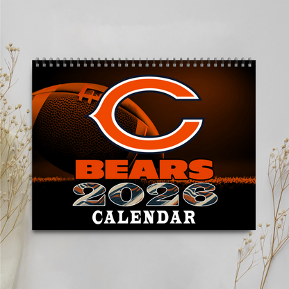 Premium NFL CHI Wall Calendar 2026 V1 NMD TTV
