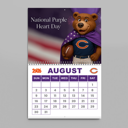 Premium NFL CHI Wall Calendar 2026 V1 NMD TTV
