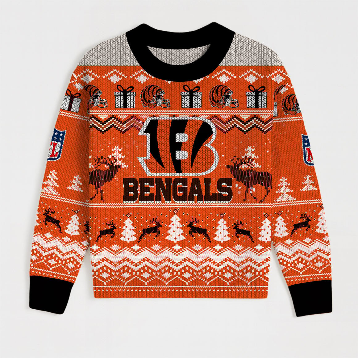 Premium NFL CIN Holiday Sweatshirt & Shorts Set V1 NMD TTV