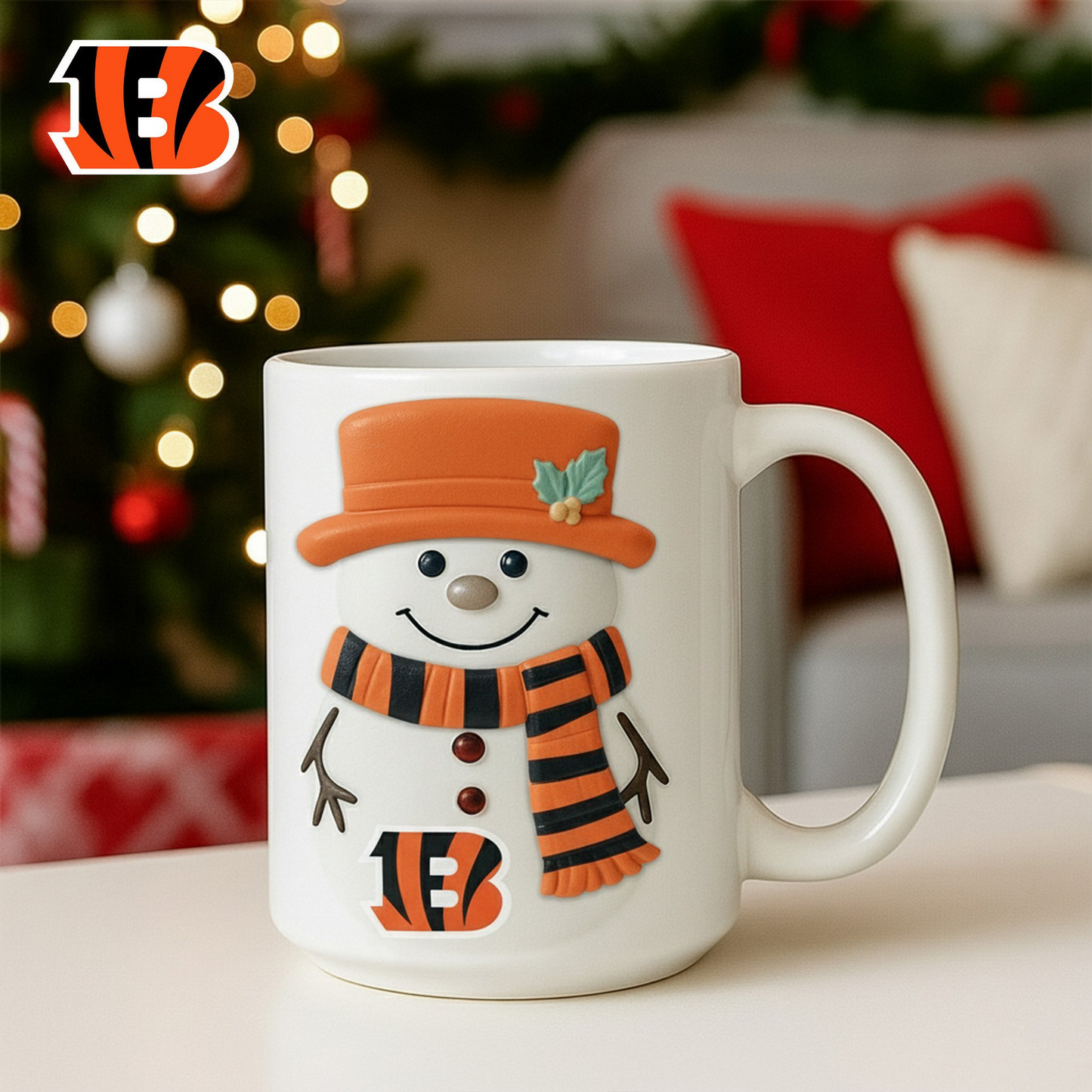 Premium NFL CIN Santa Ceramic Mug V1 NMD TTV