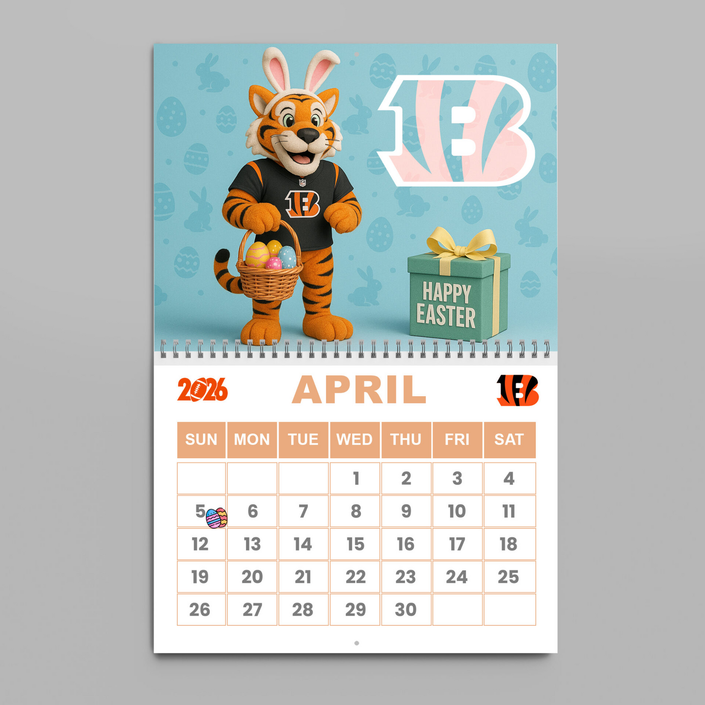 Premium NFL CIN Wall Calendar 2026 V1 NMD TTV