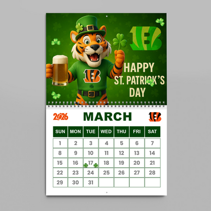 Premium NFL CIN Wall Calendar 2026 V1 NMD TTV