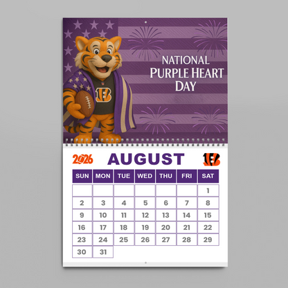 Premium NFL CIN Wall Calendar 2026 V1 NMD TTV