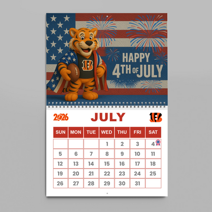 Premium NFL CIN Wall Calendar 2026 V1 NMD TTV