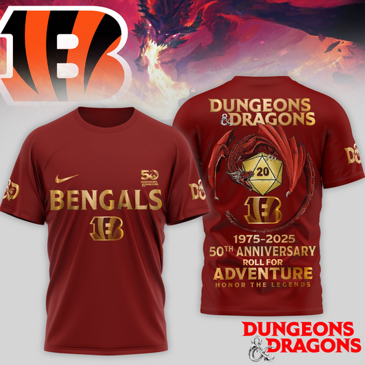 Premium NFL CIN x Dungeons And Dragons 50th Anniversary Shirt V15 NMD TTV