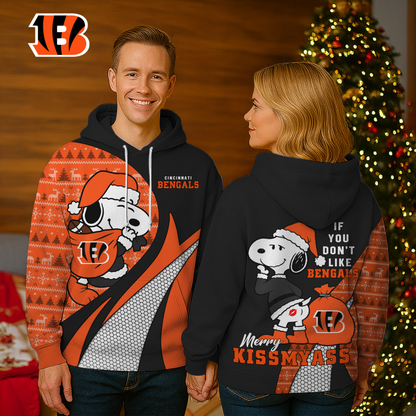 Premium NFL CIN x SNP Funny Christmas Hoodie V1 NMD TTV