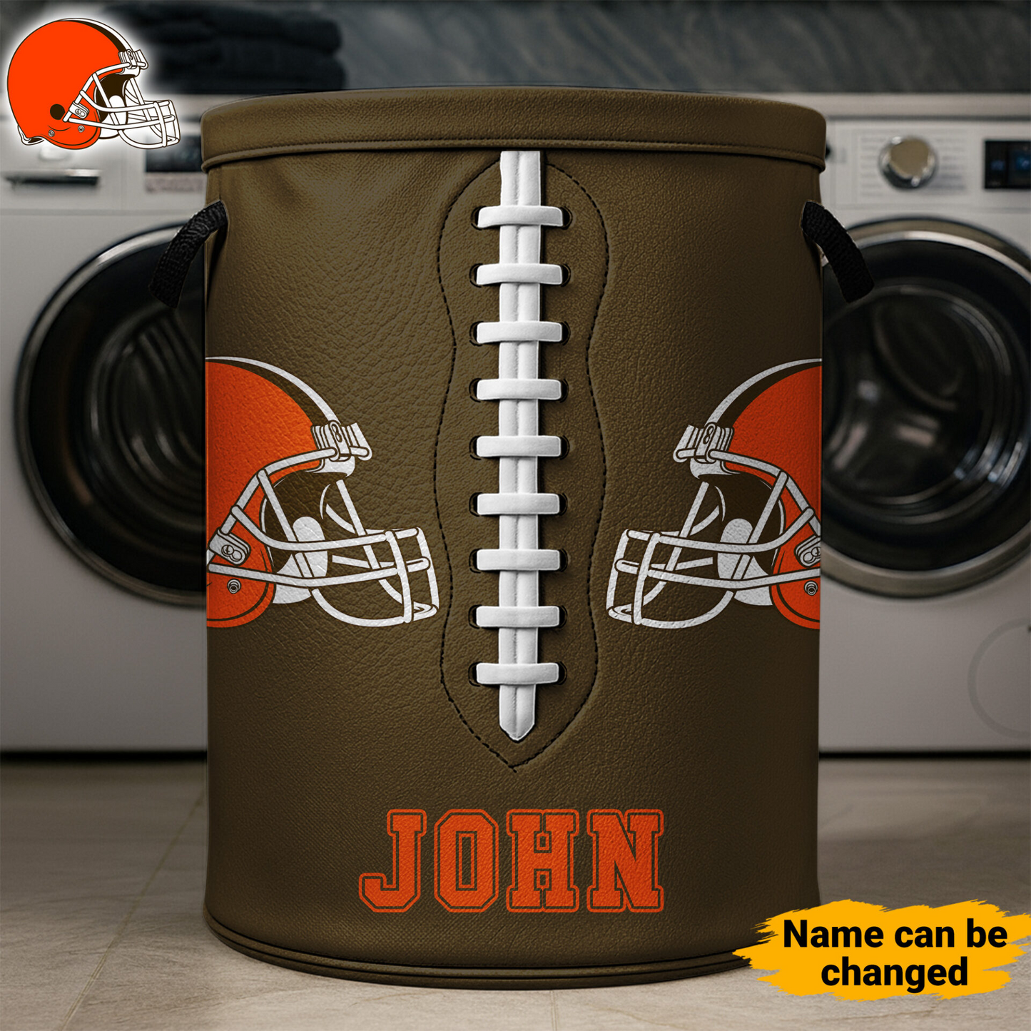 Premium NFL CLE Clothes Hamper HI V1 NMD TTV